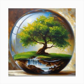 Tree In A Ball Canvas Print