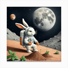 Rabbit In Space 12 Canvas Print