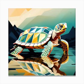 Abstract modernist Turtle 3 Canvas Print