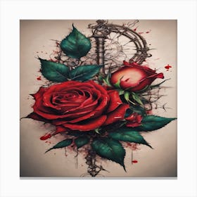 Rose Tattoo Designs Canvas Print