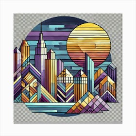 Abstract Cityscape 2 Canvas Print