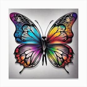 Rainbow Butterfly 20 Canvas Print