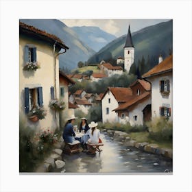 Sunny Morning In Switzerland Canvas Print