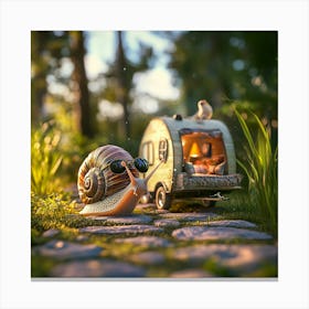 Snail Life ; Chase the Dream Canvas Print