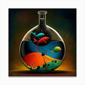 Fish In A Bottle Canvas Print