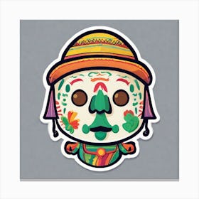Mexico Sticker 2d Cute Fantasy Dreamy Vector Illustration 2d Flat Centered By Tim Burton Pr (27) Canvas Print