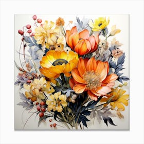 Abstract Flowers Echoes Of Contemporary Nature Canvas Print