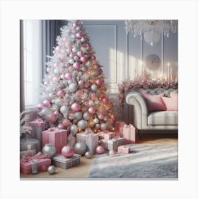 Pink Christmas Canvas Print