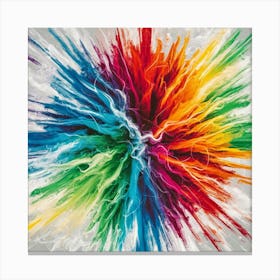 Rainbow Explosion Canvas Print Canvas Print