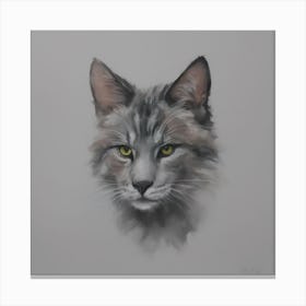 Grey Tabby Cat Canvas Print