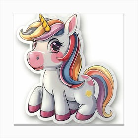 Unicorn Sticker 31 Canvas Print