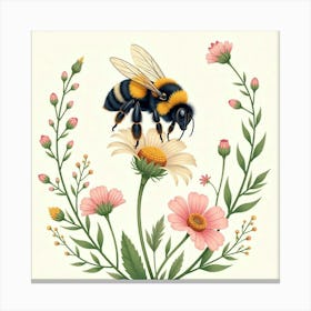 William Morris Bee Vintage Art Print (11) Canvas Print