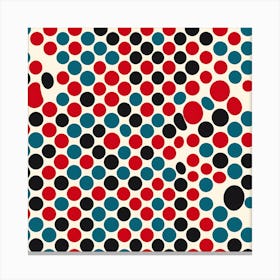 Polka Dot Pattern Art Canvas Print