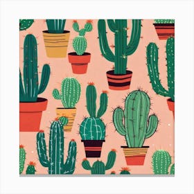 Cactus Pattern 4 Canvas Print