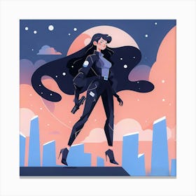 Futuristic Girl Canvas Print