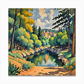 River In The Woods Canvas Print