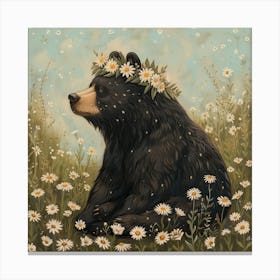 Bear Fairycore Painting 3 Canvas Print