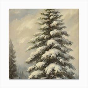 Snowy Pines Canvas Print