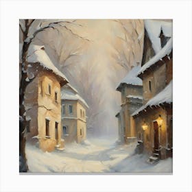 Winter Street 1 Canvas Print