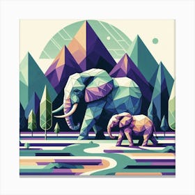 The Fearless Friends Elephants 1 Canvas Print