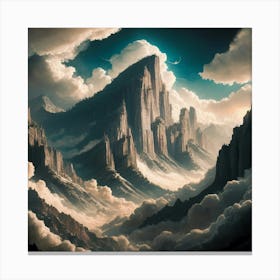 Mountain In The Clouds 3 Canvas Print