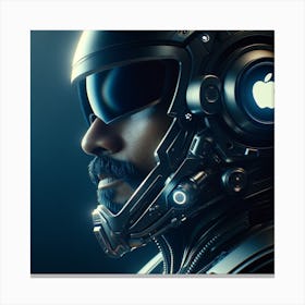 Portrait Of A Man In Space Canvas Print