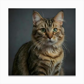 Portrait Of A Tabby Cat Canvas Print