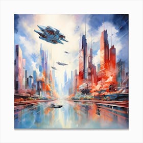 AI Skyward Soar of Futurist Dreams Canvas Print