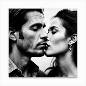 Kissing Couple 1 Canvas Print