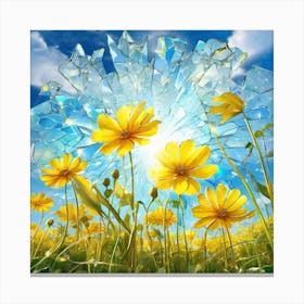 Sunflowers In The Field 2 Canvas Print