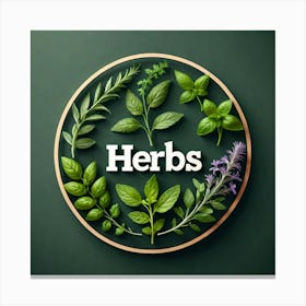 Herbs In A Circle Canvas Print