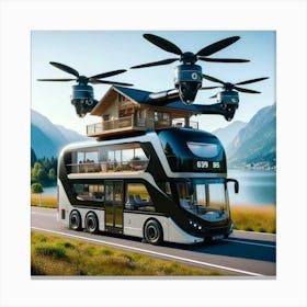 House On A Bus Canvas Print