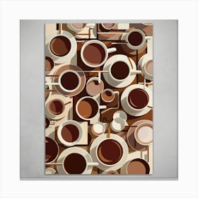 Coffee Cups Canvas Print