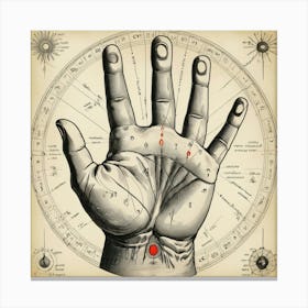 Illustrative Albedo Palmistry Art 1 Canvas Print