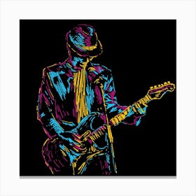 Electric Guitar Player Canvas Print
