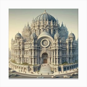 Futuristic Cathedral Canvas Print