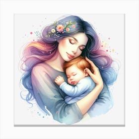 Mother And Child 5 Canvas Print