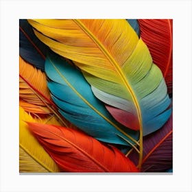 Colorful Feathers Canvas Print