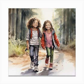 Children In The Woods Canvas Print