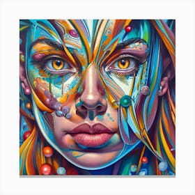 Colorful Face 1 Canvas Print