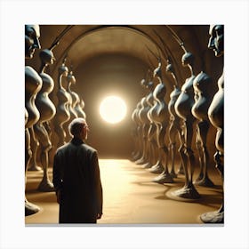 Man In A Tunnel Canvas Print