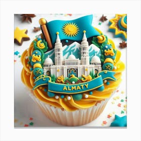 Almaty Cupcake Canvas Print