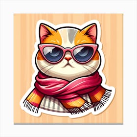 Cat In Sunglasses 1 Canvas Print