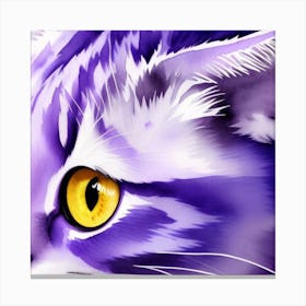 Purple Cat Canvas Print