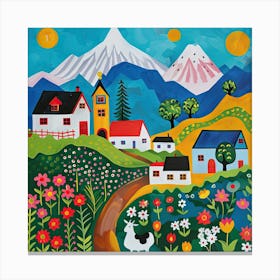 Kids Travel Illustration Chile 4 Canvas Print