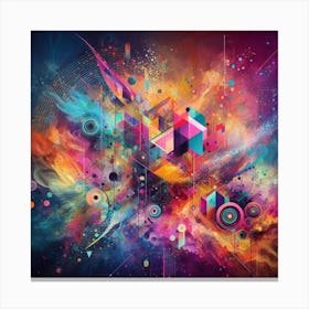 Abstract Painting, Explsion Canvas Print