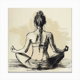 A Yoga Session Hand Drawn Sketch Illustration 1718673649 2 Canvas Print