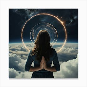 Meditation In Space Canvas Print