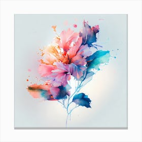 Watercolor Flower Abstract 14 Canvas Print