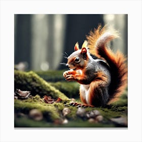 Squirrel In The Forest 185 Canvas Print